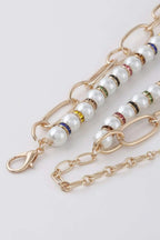 Women's Double Layered Pearl N Chain Necklace BYMANYC ® New York CONTEMPORARY VIBRANT MODERN FASHION - New Collection