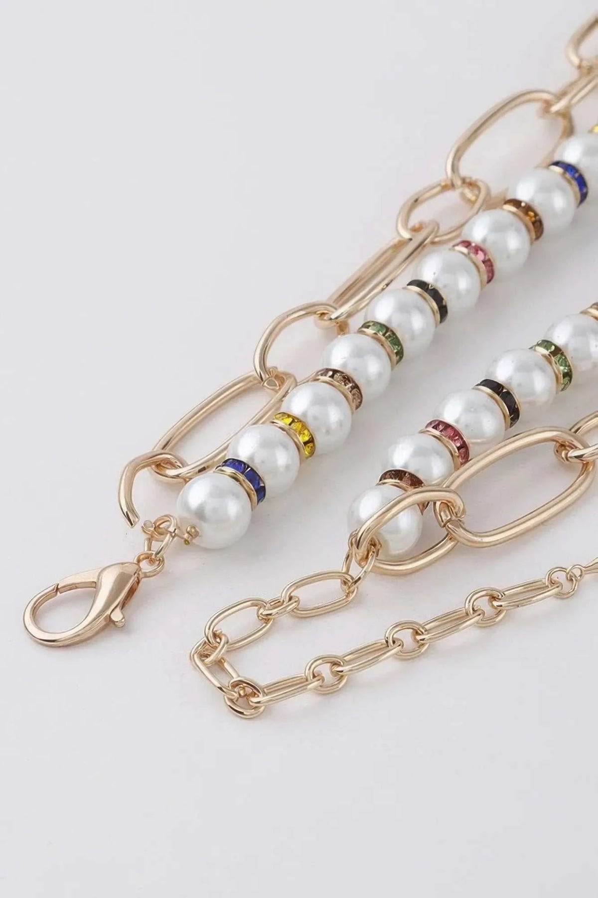Women's Double Layered Pearl N Chain Necklace BYMANYC ® New York CONTEMPORARY VIBRANT MODERN FASHION - New Collection