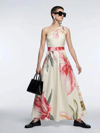 Women's Dress One-Shoulder Maxi BYMANYC ® New York HAMPTONS FLORAL - New Collection