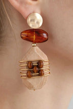 Women's Drop Earrings Abstract Pillar Accent BYMANYC ® New York HISTORIC GEOMETRIC DANGLE EARRINGS - New Collection