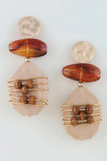 Women's Drop Earrings Abstract Pillar Accent BYMANYC ® New York HISTORIC GEOMETRIC DANGLE EARRINGS - New Collection