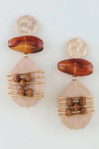 Women's Drop Earrings Abstract Pillar Accent BYMANYC ® New York HISTORIC GEOMETRIC DANGLE EARRINGS - New Collection