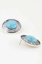 Women's Drop Earrings Antique Ribbed Planet BYMANYC ® New York VINTAGE TEXTURED SPHERICAL DANGLE - New Collection