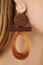 Women's Drop Earrings Modern Earth BYMANYC ® New York ORGANIC NATURAL STONE DANGLE - New Collection