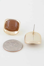 Women's Drop Earrings Modern Polished Stone BYMANYC ® New York CONTEMPORARY SMOOTH NATURAL DANGLE - New Collection