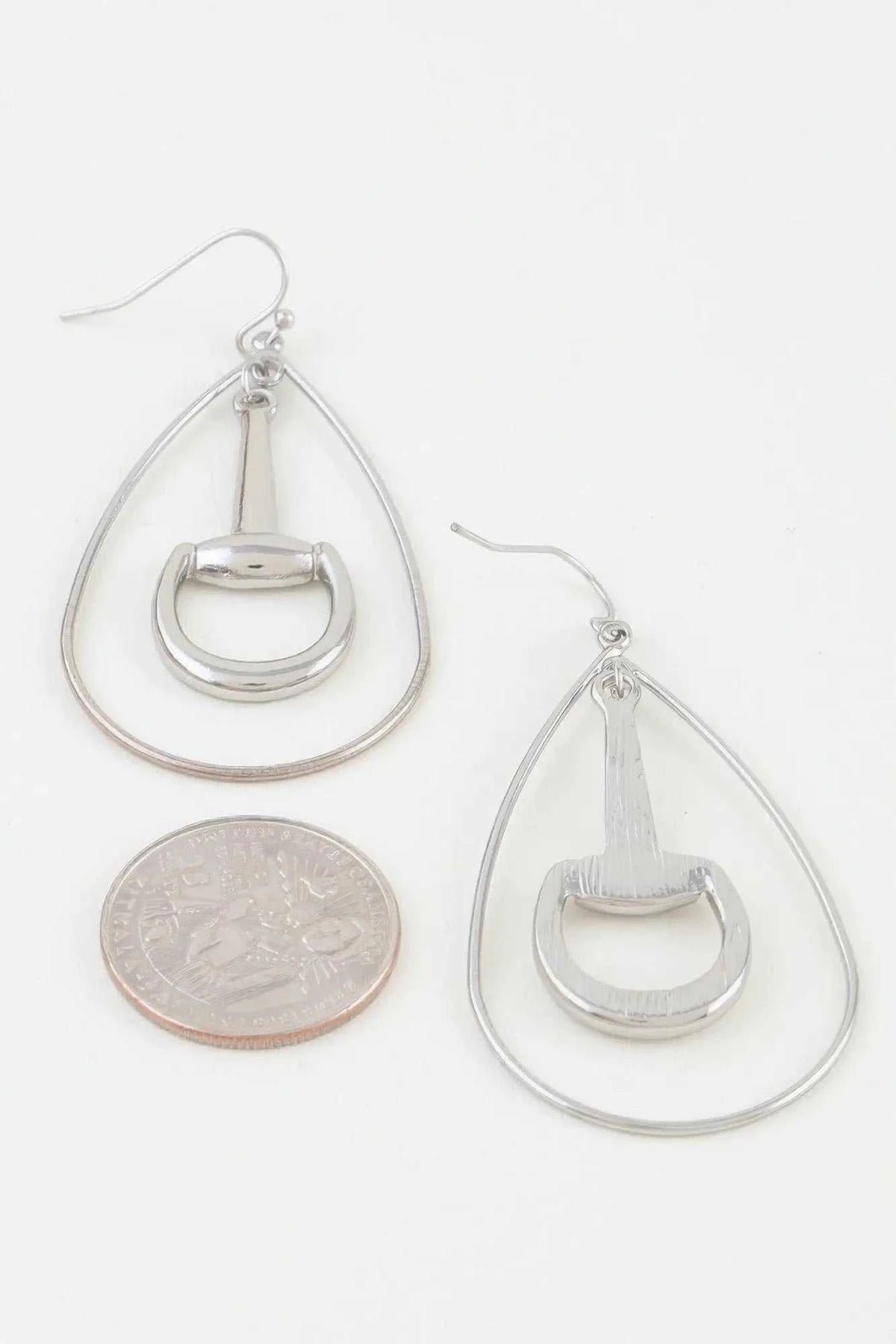 Women's Drop Earrings Modern Toggle Teardrop BYMANYC ® New York CONTEMPORARY SCULPTURAL FRAME DANGLE - New Collection