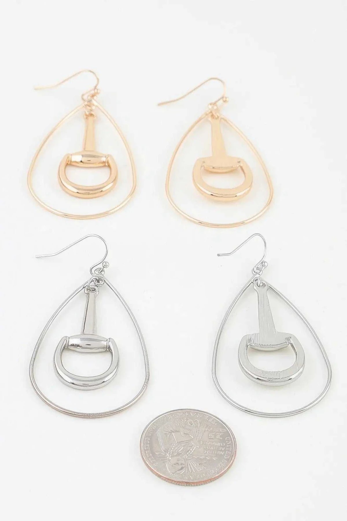 Women's Drop Earrings Modern Toggle Teardrop BYMANYC ® New York CONTEMPORARY SCULPTURAL FRAME DANGLE - New Collection