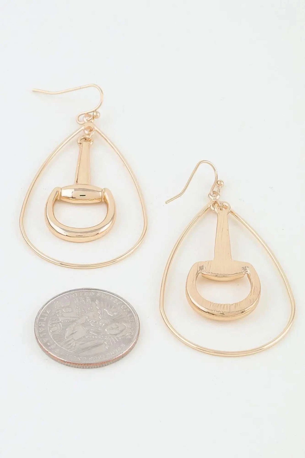 Women's Drop Earrings Modern Toggle Teardrop BYMANYC ® New York CONTEMPORARY SCULPTURAL FRAME DANGLE - New Collection