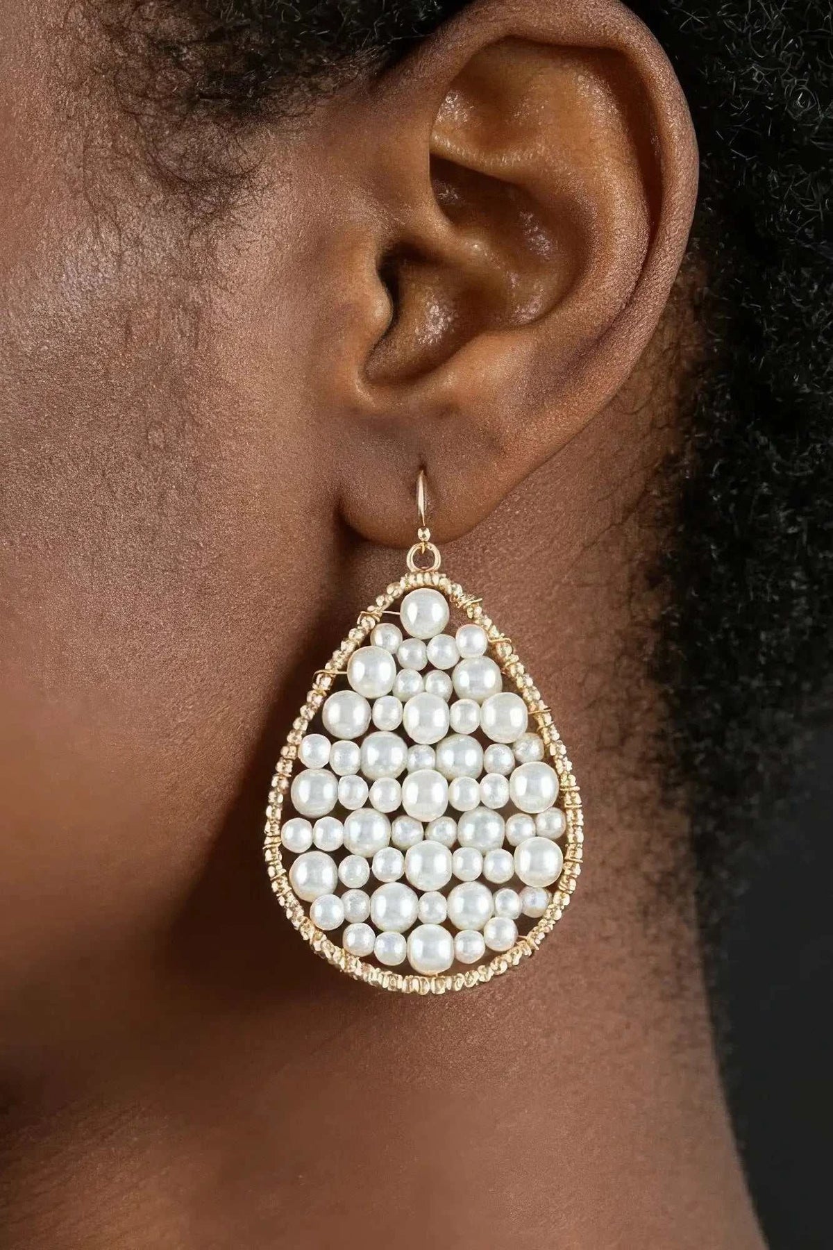 Women's Drop Earrings Pearls In A Teardrop BYMANYC ® New York ELEGANT SCULPTURAL PEARL DANGLE - New Collection