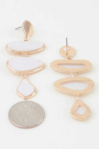 Women's Earrings Drops Organic BYMANYC ® New York TRIBECA MARBLE - New Collection