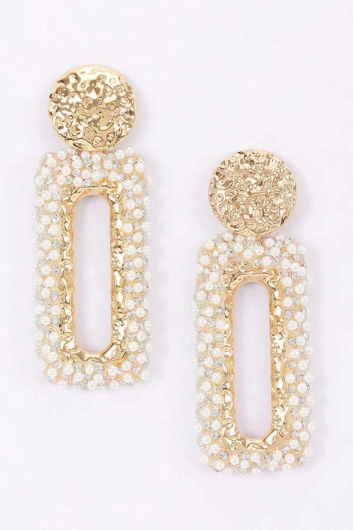 Women's Earrings Drops Pearl BYMANYC ® New York MADISON RECTANGLE - New Collection