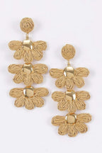 Women's Earrings Drops Raffia BYMANYC ® New York HAMPTONS FLOWER - New Collection - Maven Couture IncJEWERLY