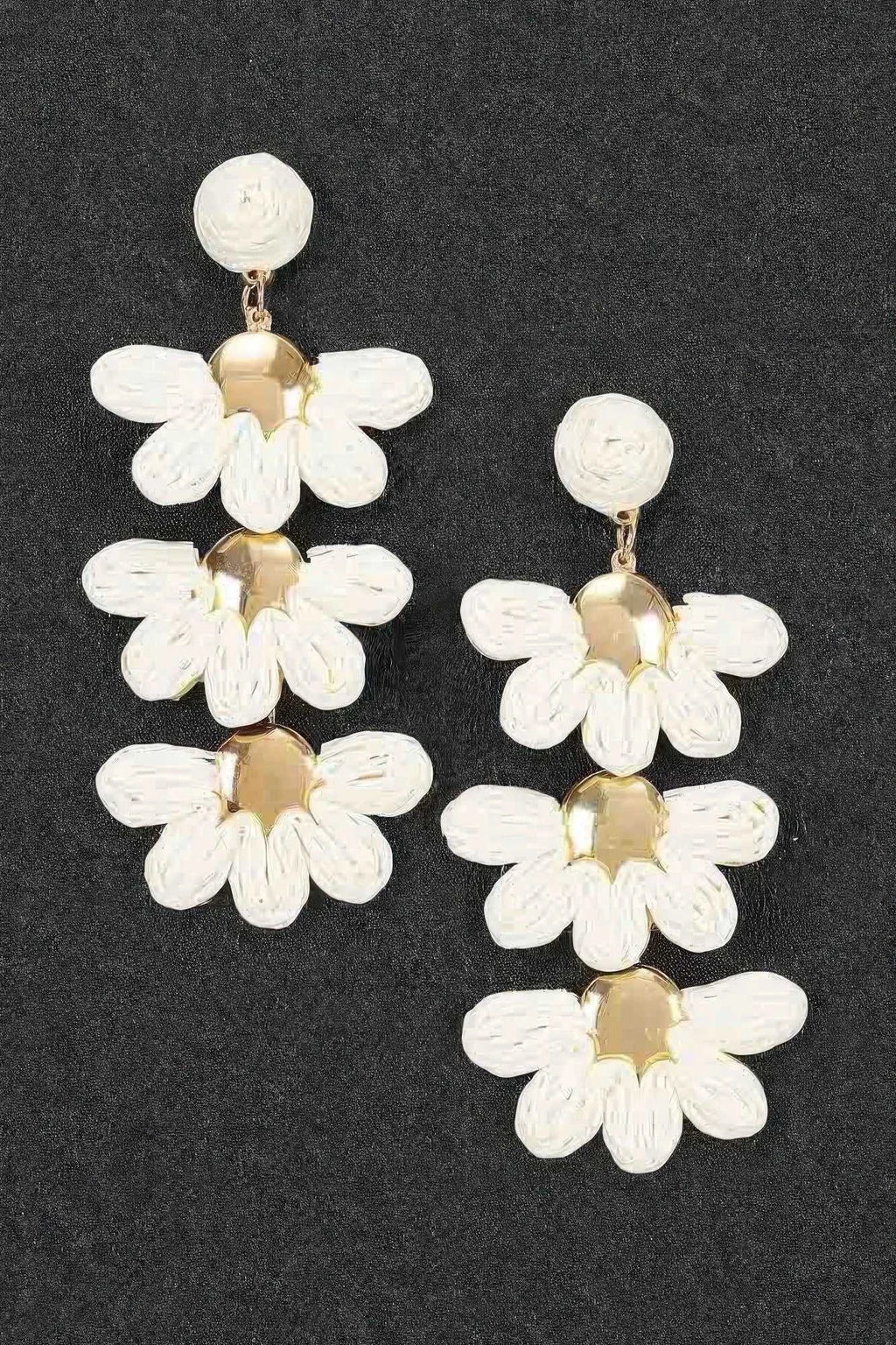 Women's Earrings Drops Raffia BYMANYC ® New York HAMPTONS FLOWER - New Collection - Maven Couture IncJEWERLY