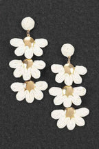 Women's Earrings Drops Raffia BYMANYC ® New York HAMPTONS FLOWER - New Collection - Maven Couture IncJEWERLY