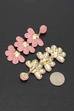 Women's Earrings Drops Raffia BYMANYC ® New York HAMPTONS FLOWER - New Collection - Maven Couture IncJEWERLY