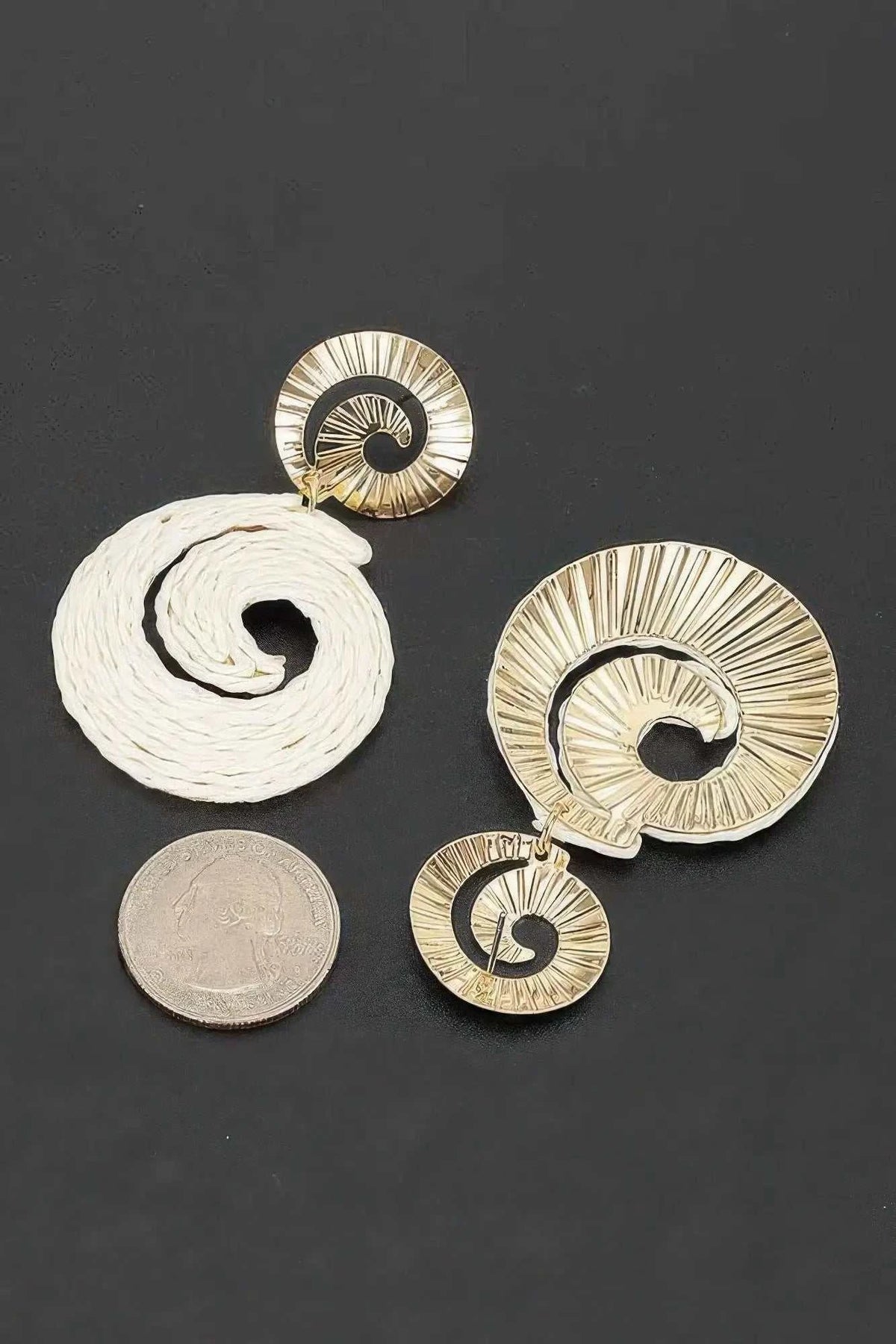 Women's Earrings Drops Raffia BYMANYC ® New York MONTAUK SPIRAL - New Collection