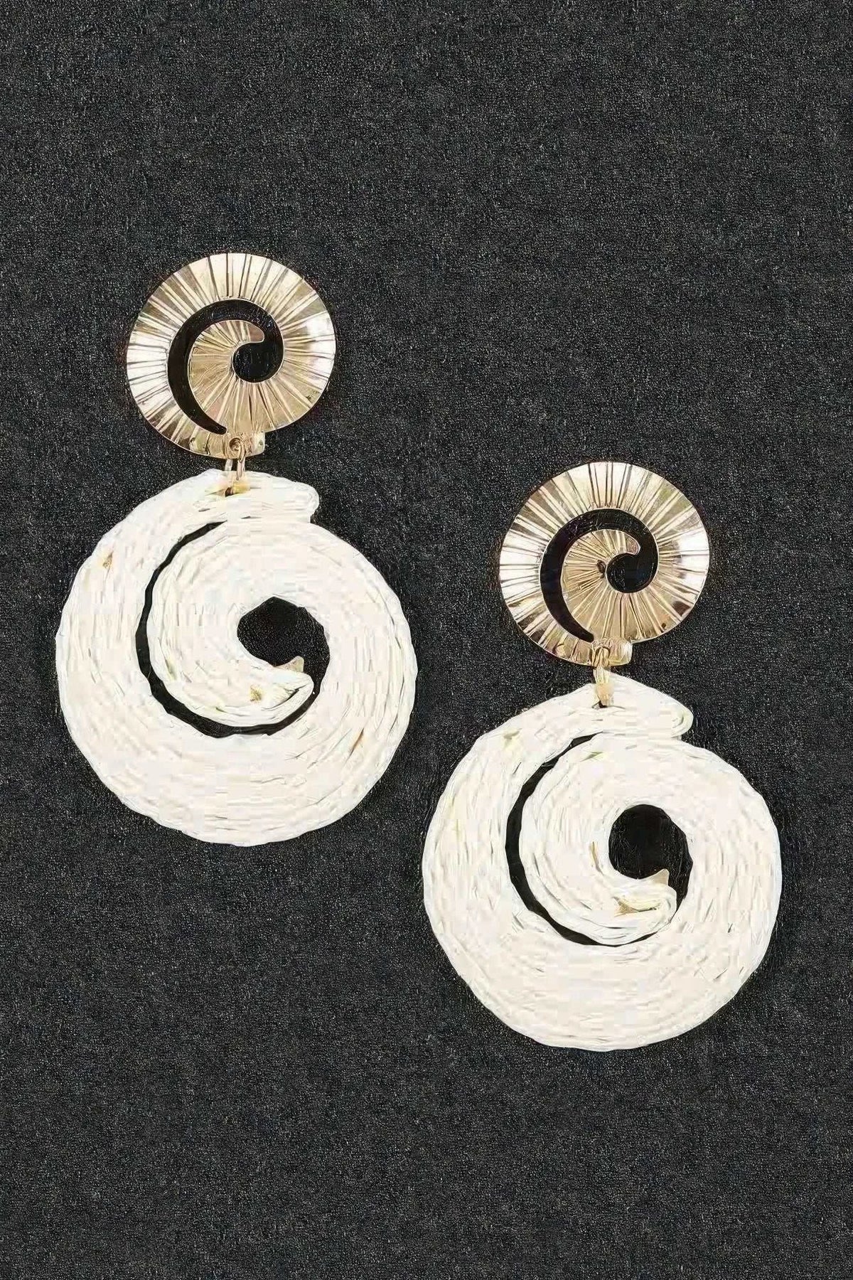 Women's Earrings Drops Raffia BYMANYC ® New York MONTAUK SPIRAL - New Collection