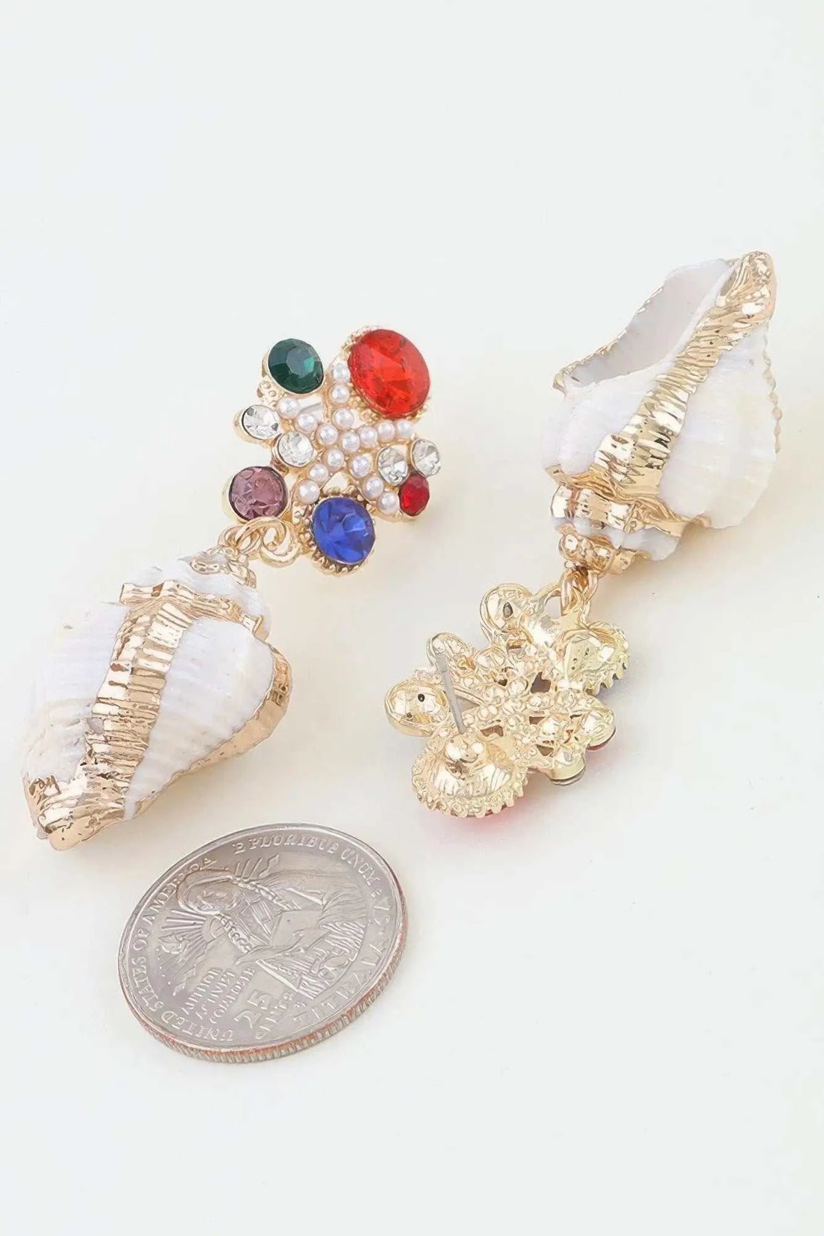 Women's Earrings Drops Shell BYMANYC ® New York HAMPTONS SUMMER SHELL - New Collection