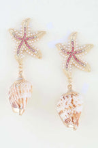Women's Earrings Drops Starfish BYMANYC ® New York HAMPTONS BEJEWELED - New Collection