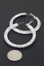 Women's Earrings Hoops Zirconia BYMANYC ® New York MADISON HOOPS - New Collection
