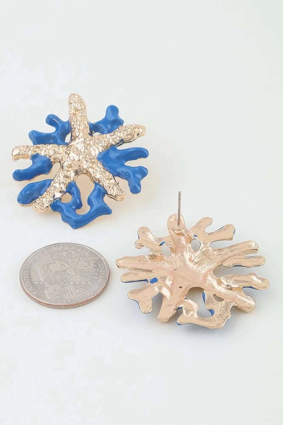 Women's Earrings Studs Starfish BYMANYC ® New York HAMPTONS CORAL - New Collection