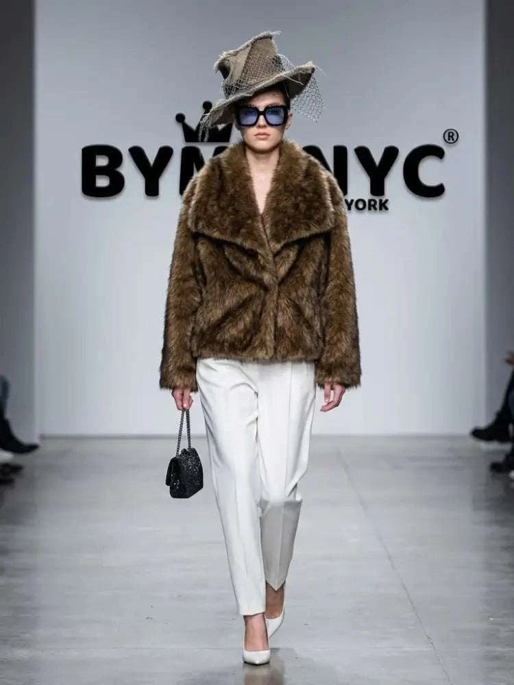 Women's Faux Fur Short Coat BYMANYC ® New York CONTEMPORARY VIBRANT MODERN FASHION - New Collection