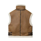 Women's Faux Shearling Leather Vest BYMANYC ® New York CONTEMPORARY VIBRANT MODERN FASHION - New Collection
