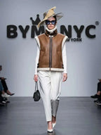 Women's Faux Shearling Leather Vest BYMANYC ® New York CONTEMPORARY VIBRANT MODERN FASHION - New Collection