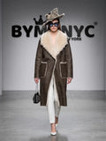 Women's Faux Shearling Long Coat BYMANYC ® New York CONTEMPORARY VIBRANT MODERN FASHION - New Collection