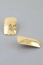 Women's Hammered Cubic Frame Stud Earrings BYMANYC ® New York CONTEMPORARY VIBRANT MODERN FASHION - New Collection