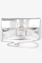 Women's Handbag Metallic Buckle Clutch - MEATPACKING - BYMANYC ® New York - Maven Couture IncNEW ARRIVALS