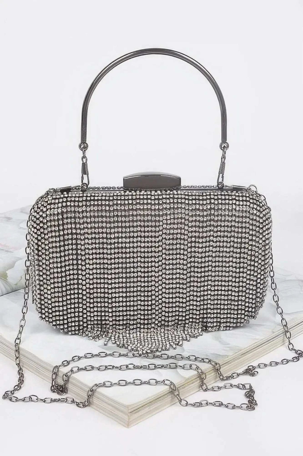 Women's Handbag Rhinestone Fringe Clutch - BROADWAY - BYMANYC ® New York - Maven Couture IncNEW ARRIVALS