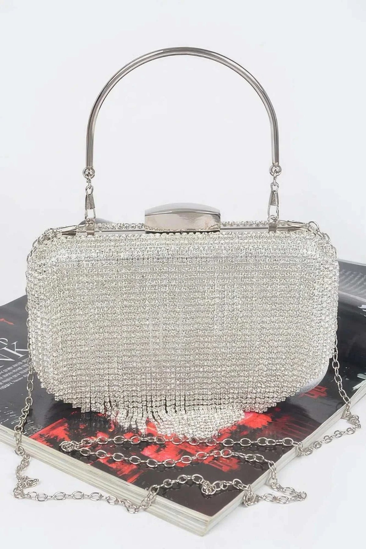Women's Handbag Rhinestone Fringe Clutch - BROADWAY - BYMANYC ® New York - Maven Couture IncNEW ARRIVALS