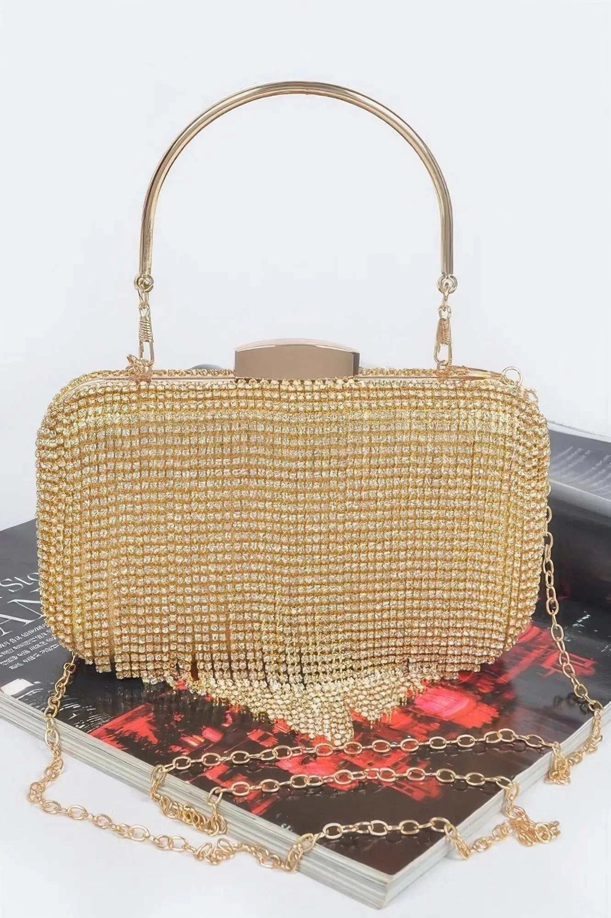 Women's Handbag Rhinestone Fringe Clutch - BROADWAY - BYMANYC ® New York - Maven Couture IncNEW ARRIVALS
