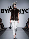 Women's High-Neck Plush Faux Fur Vest BYMANYC ® New York CONTEMPORARY VIBRANT MODERN FASHION - New Collection