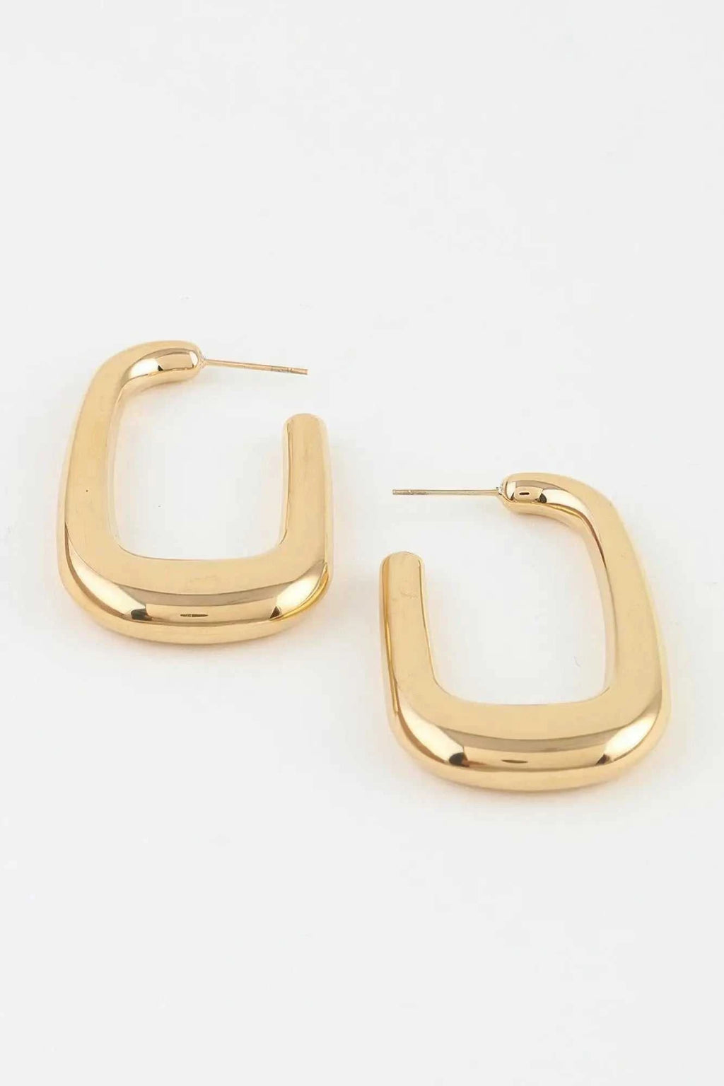 Women's Hoop Earrings Polished Modern Cubic BYMANYC ® New York CONTEMPORARY GEOMETRIC SLEEK HOOPS - New Collection