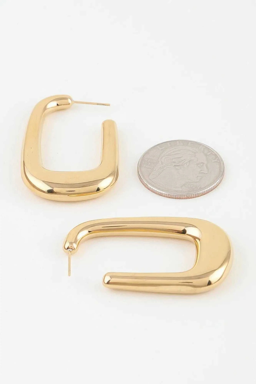 Women's Hoop Earrings Polished Modern Cubic BYMANYC ® New York CONTEMPORARY GEOMETRIC SLEEK HOOPS - New Collection