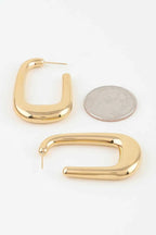 Women's Hoop Earrings Polished Modern Cubic BYMANYC ® New York CONTEMPORARY GEOMETRIC SLEEK HOOPS - New Collection