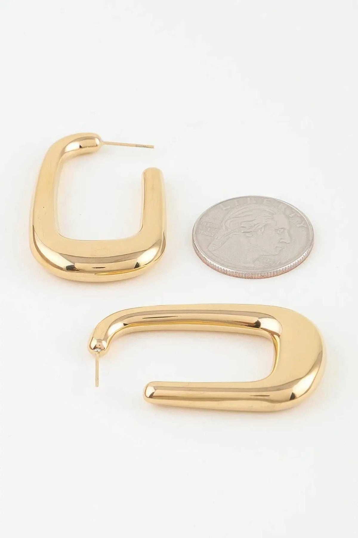 Women's Hoop Earrings Polished Modern Cubic BYMANYC ® New York CONTEMPORARY GEOMETRIC SLEEK HOOPS - New Collection