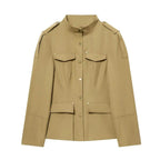 Women's Jacket Beige Khaki Safari Utility BYMANYC ® New York SOHO SAFARI FIELD MILITARY JACKET - New Collection