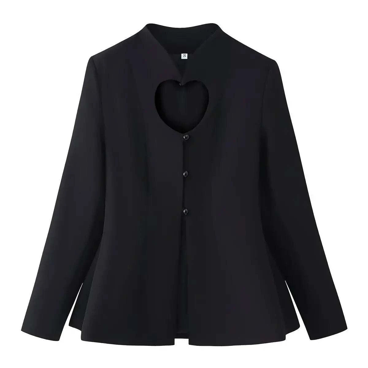 Women's Jacket Black Heart Cutout BYMANYC ® New York SOHO HEART CUTOUT PEPLUM BLAZER - New Collection