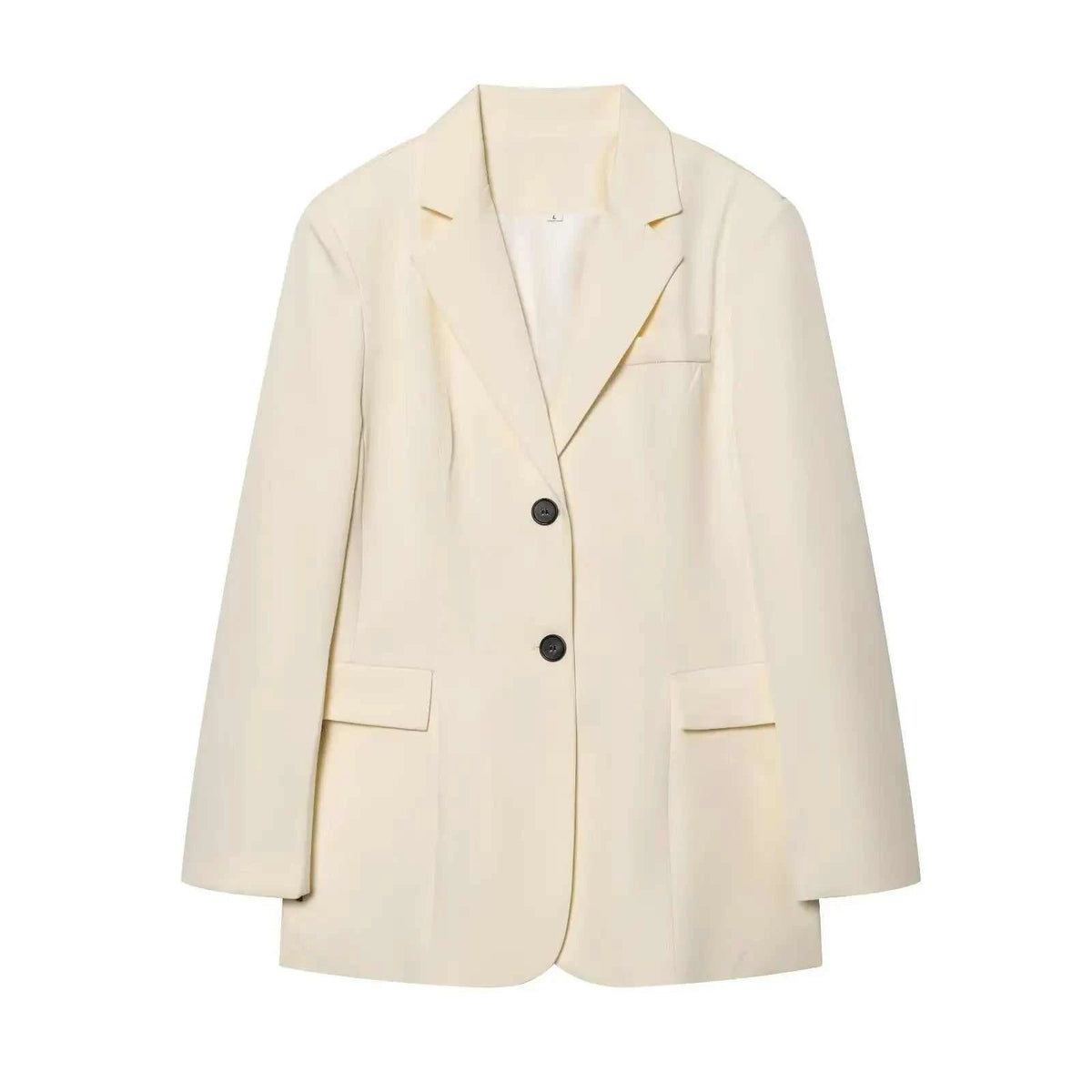 Women's Jacket Cream Oversized Blazer BYMANYC ® New York WALL STREET CREAM SINGLE-BREASTED - New Collection