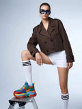 Women's Jacket Cropped Trench BYMANYC ® New York SOHO BROWN SHORT TRENCH - New Collection
