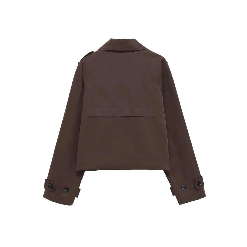 Women's Jacket Cropped Trench BYMANYC ® New York SOHO BROWN SHORT TRENCH - New Collection