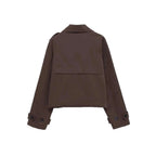 Women's Jacket Cropped Trench BYMANYC ® New York SOHO BROWN SHORT TRENCH - New Collection