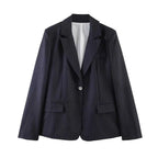 Women's Jacket Dark Navy Pinstripe BYMANYC ® New York WALL STREET PINSTRIPE TAILORED BLAZER - New Collection