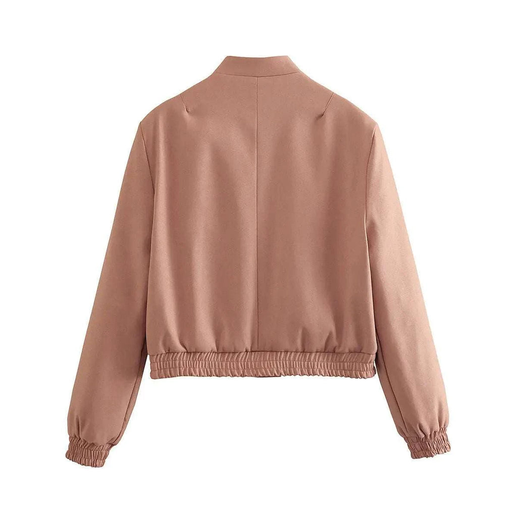Women's Jacket Dusty Pink Faux Leather BYMANYC ® New York SOHO PINK LEATHERETTE BOMBER - New Collection