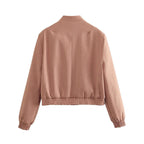 Women's Jacket Dusty Pink Faux Leather BYMANYC ® New York SOHO PINK LEATHERETTE BOMBER - New Collection