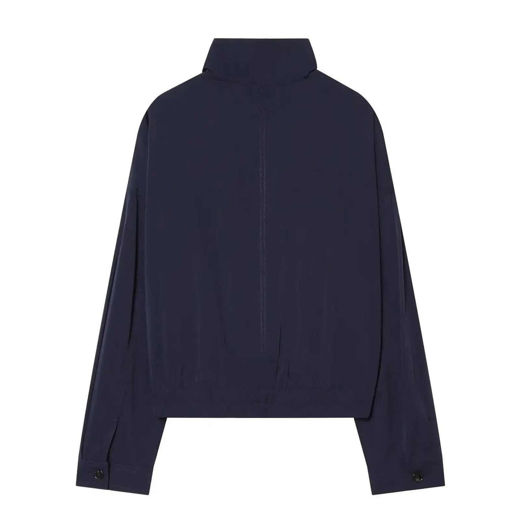 Women's Jacket Navy Blue Utility BYMANYC ® New York SOHO NAVY HIGH COLLAR BOMBER - New Collection