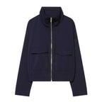Women's Jacket Navy Blue Utility BYMANYC ® New York SOHO NAVY HIGH COLLAR BOMBER - New Collection